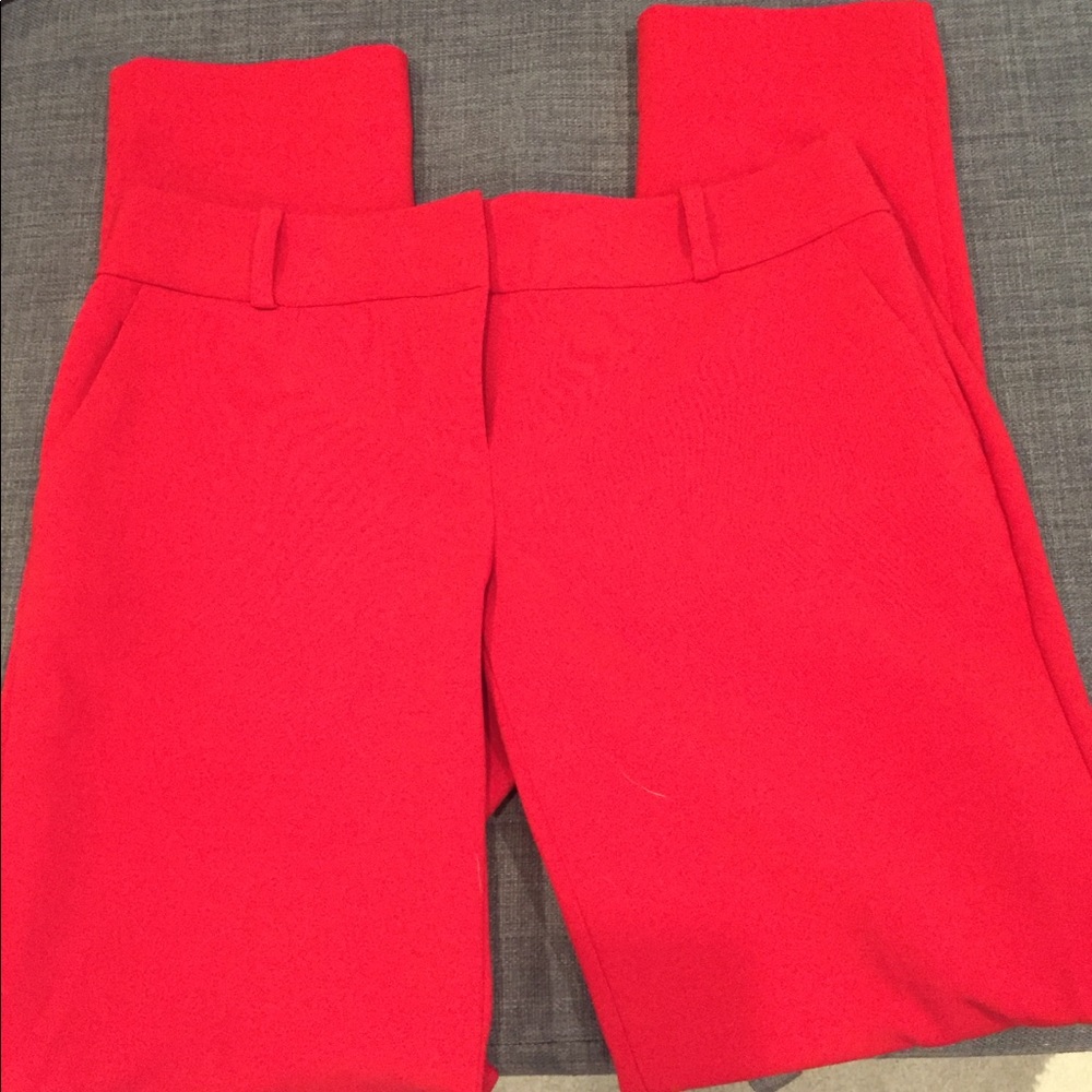 Size 0 red ankle pants from The Limited.
